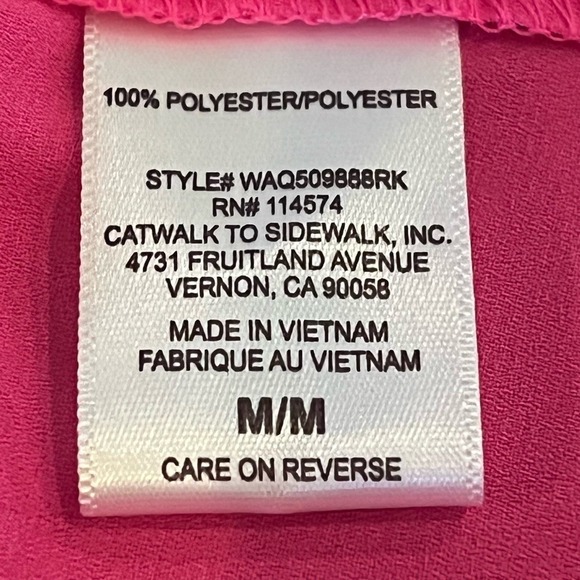 PLEIONE RUFFLE FRONT BABYDOLL SWING BLOUSE IN PINK NWT WOMEN'S SIZE MEDIUM‎ - Picture 9 of 10